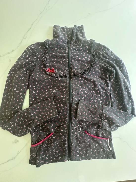Blutsgeschwister Tops - Blutsgeschwister Floral Print Full Zip Hoodie Jacket with Pockets